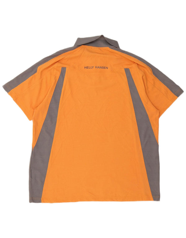 Helly Hansen Herre Polo Shirt 2XL Orange Colourblock Nylon