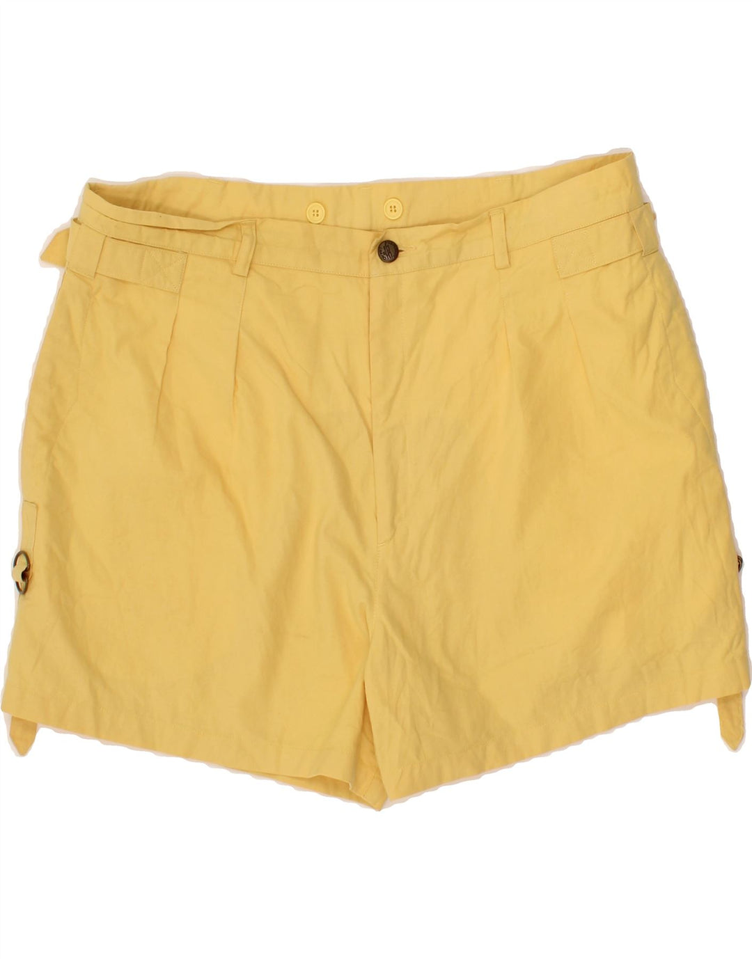 VINTAGE Womens Casual Shorts W36 XL Yellow Vintage Vintage and Second-Hand Vintage from Messina Hembry 