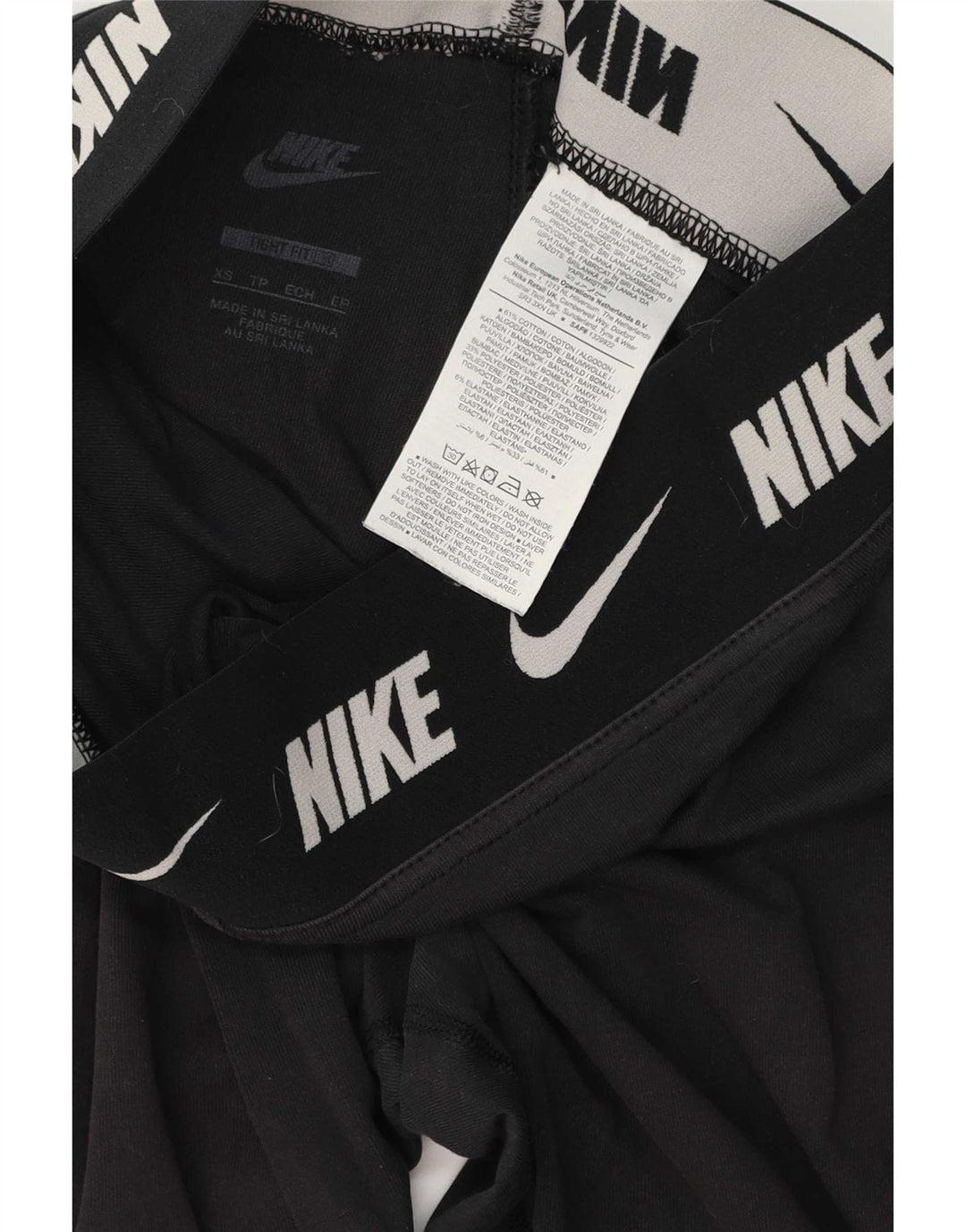 Nike Womens Leggings UK 6 XS Black Cotton