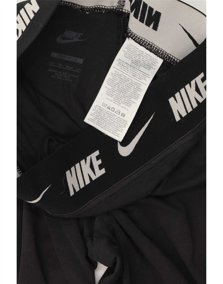 Nike Womens Leggings UK 6 XS Black Cotton