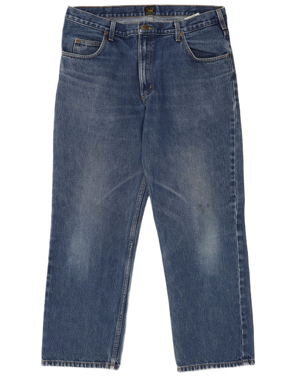 Lee Mens Brooklyn Comfort Straight Jeans W38 L30 Blue Cotton