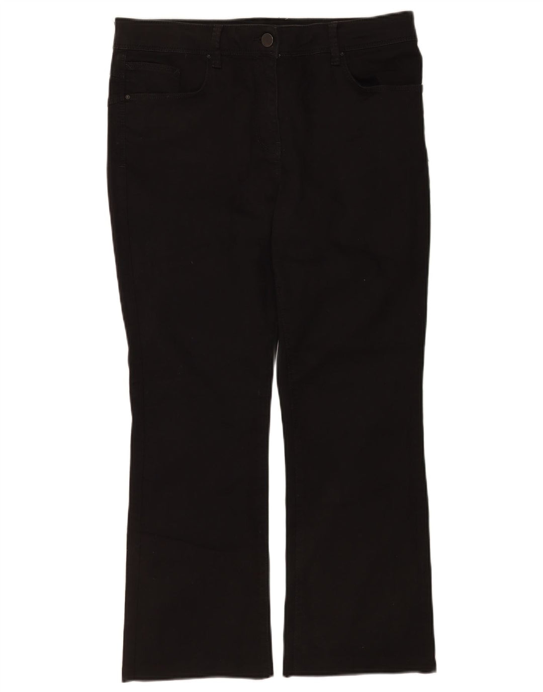 Marks & Spencer Womens Bootcut Jeans UK 16 Large W34 L26 Black Cotton