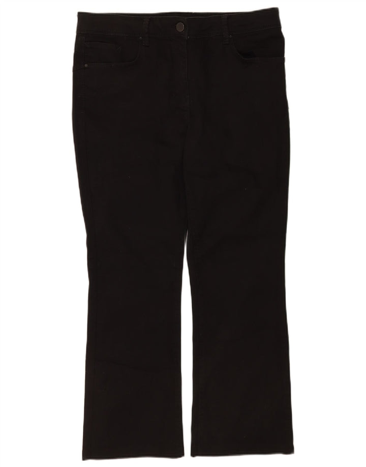 Marks & Spencer Womens Bootcut Jeans UK 16 Large W34 L26 Black Cotton