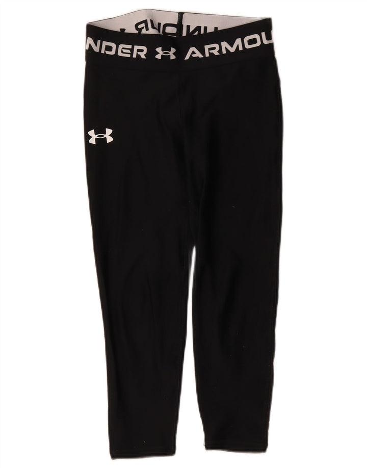 Under Armour Girls Graphic Leggings 9-10 Years  Black Polyester