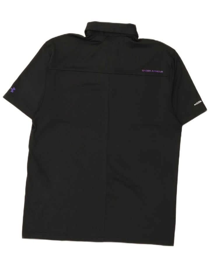 Polo Under Armour da uomo Heat Gear, poliestere nero medio