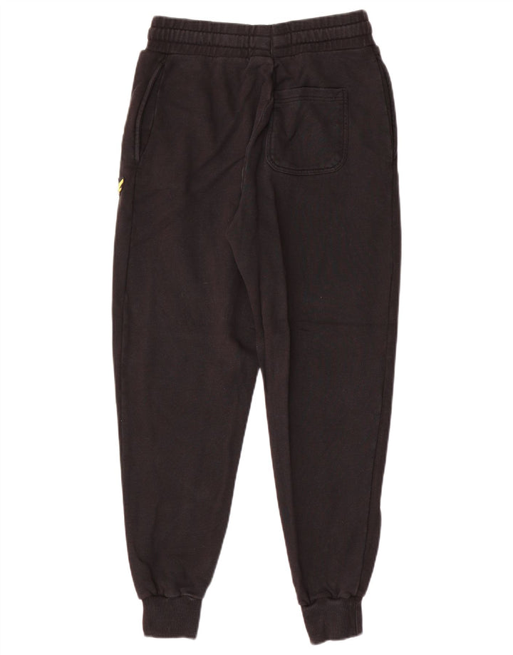 LYLE & SCOTT Mens Tracksuit Trousers Joggers Small Black Cotton