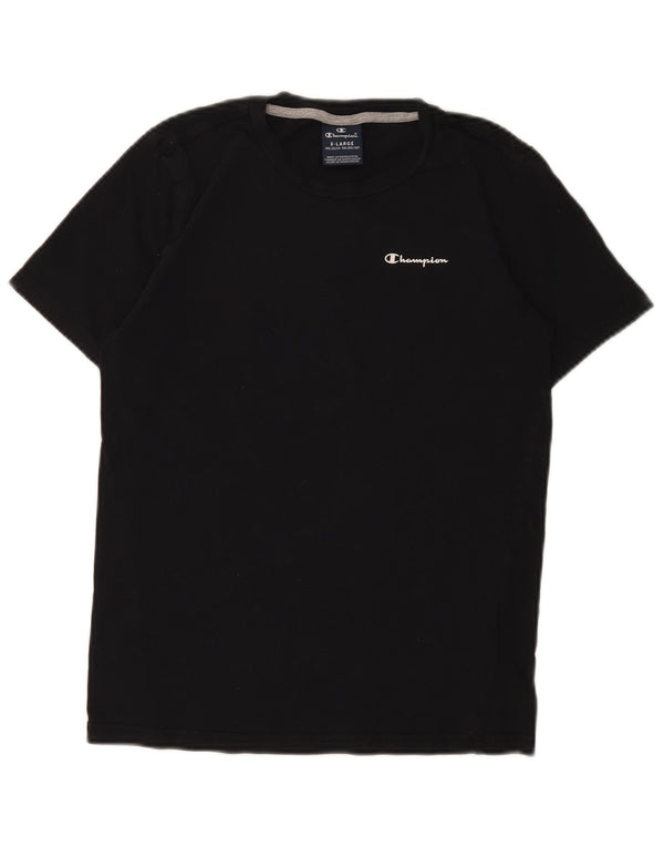 Champion Boys T-Shirt Top 13-14 Years XL Black Cotton