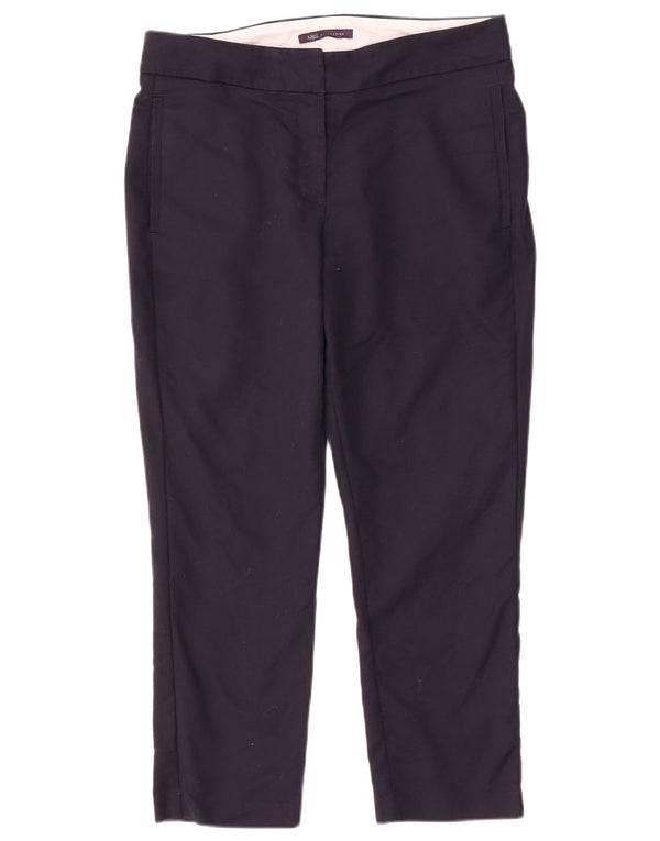 Marks & Spencer Damen Slim Cropped-Hose UK 12 Medium W32 L25 Marineblau