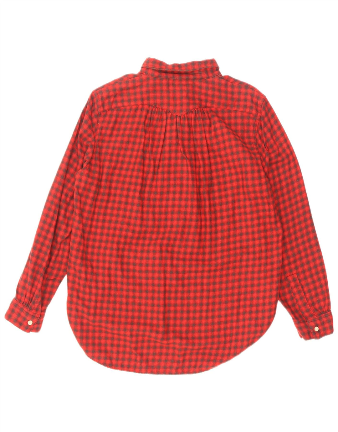 Levi's Womens Pullover Flannel Shirt UK 16 Large Red Gingham Cotton