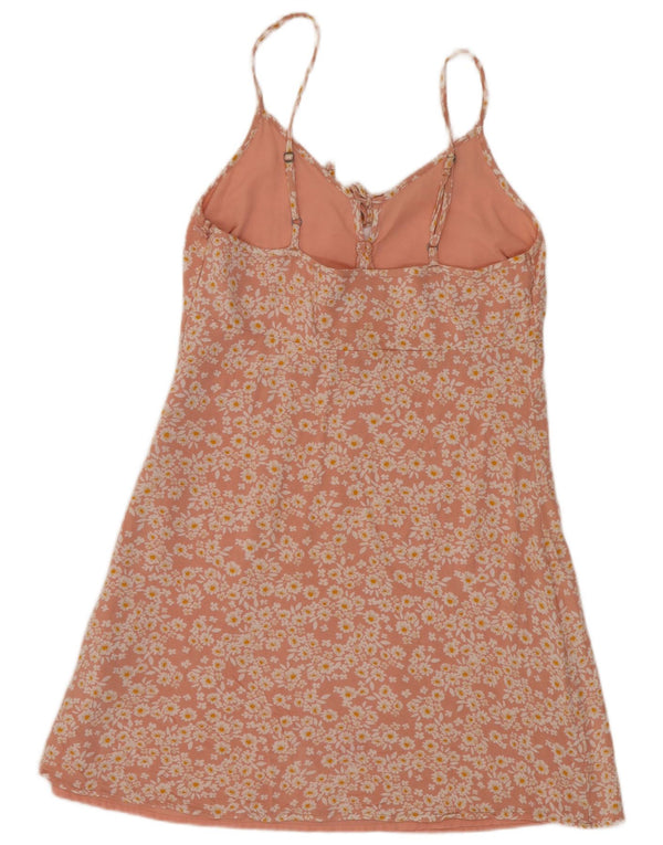Abito sottoveste da donna Hollister UK 8 piccolo poliestere floreale rosa