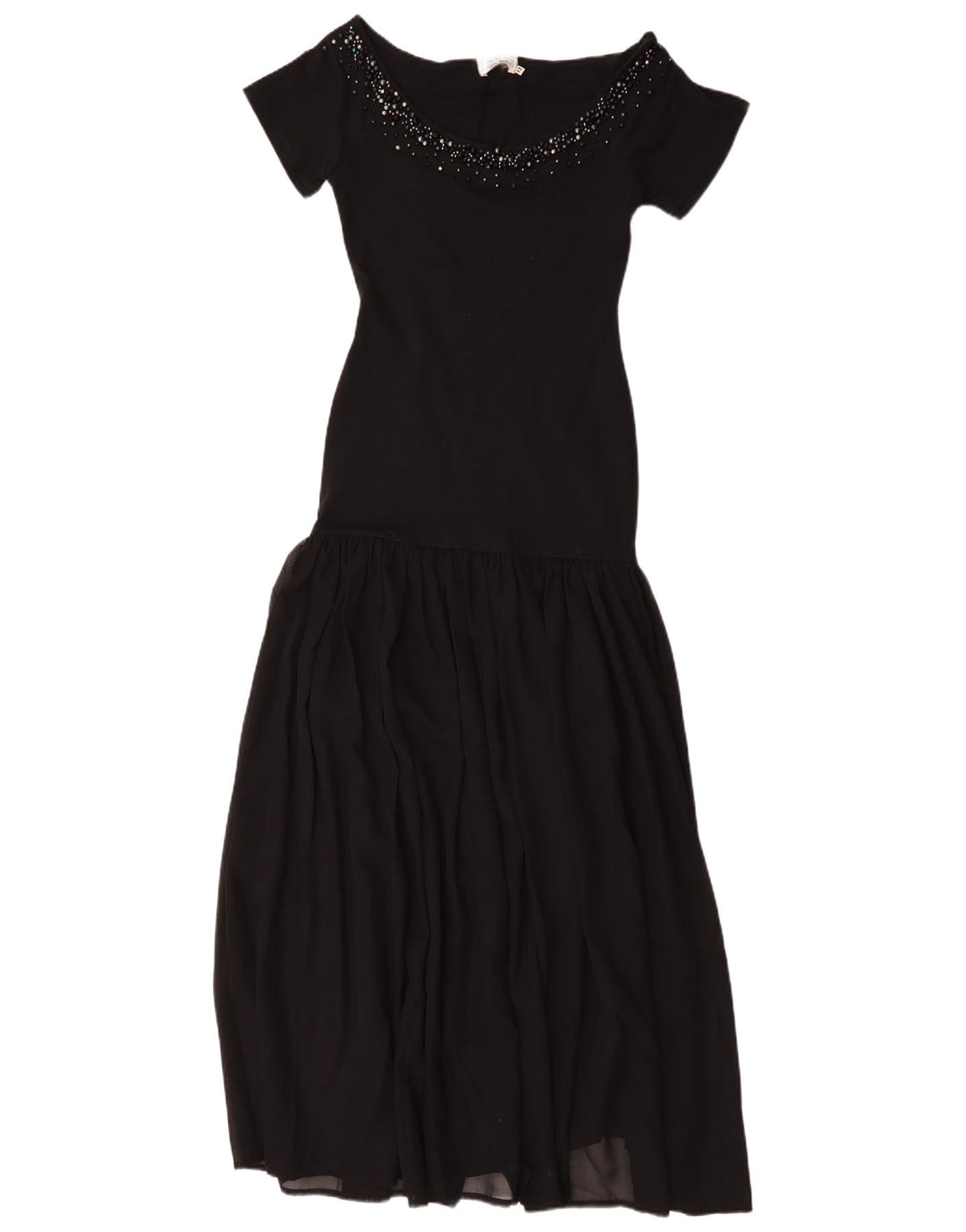 Damska sukienka maxi w stylu vintage IT 42, średnia czerń