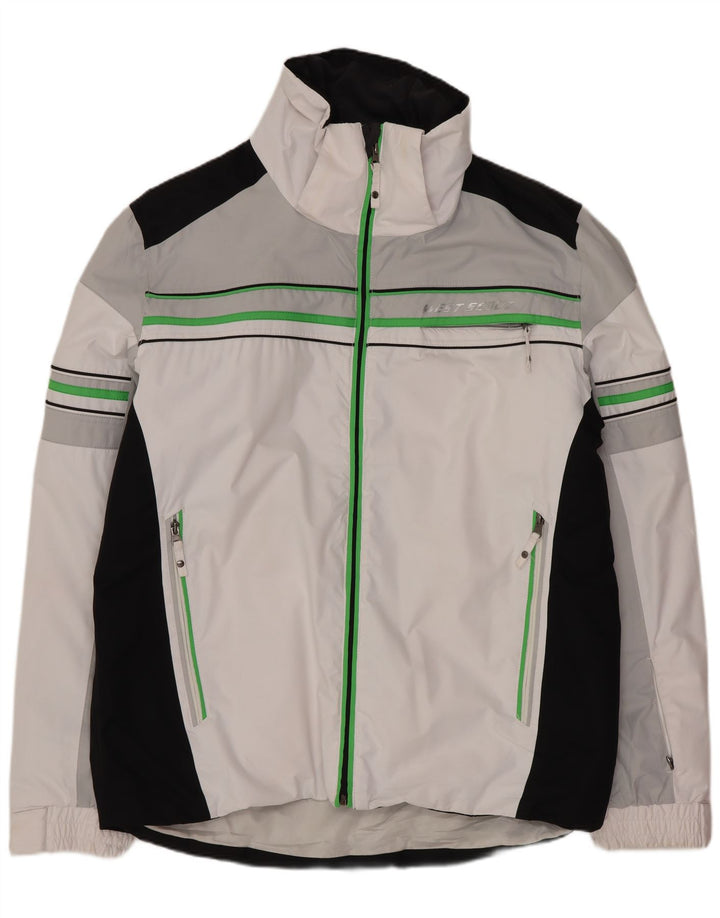 West Scout Herren-Windbreaker-Jacke, UK 44 2XL, weißes Colourblock-Polyester