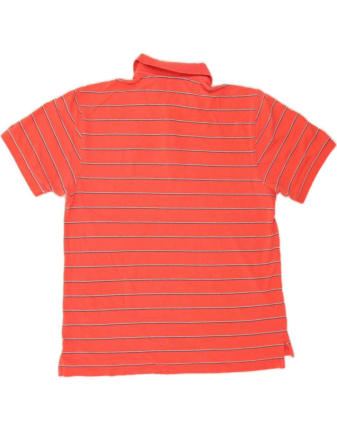IZOD Mens Polo Shirt Large Red Striped Cotton Vintage Izod and Second-Hand Izod from Messina Hembry 