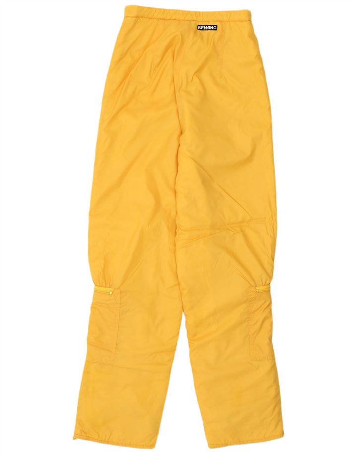 Belfe Womens High Waist Ski Trousers IT 46 Large  Yellow Polyamide