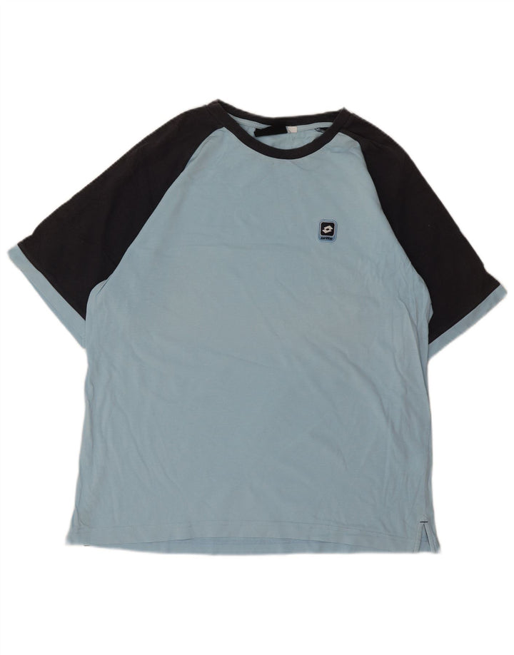 LOTTO Mens T-Shirt Top Large Blue Colourblock