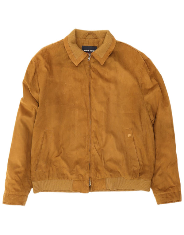 Pierre Cardin Mens Bomber Jacket UK 42 XL Beige Polyester