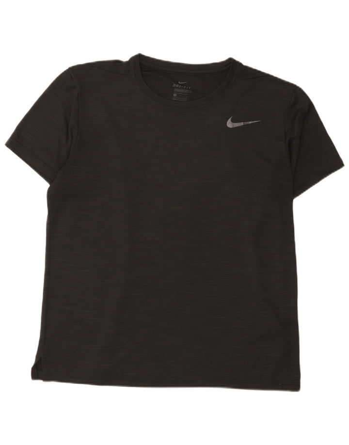 Nike Mens Dri Fit Standard Fit T-Shirt Top Large Black Flecked Polyester