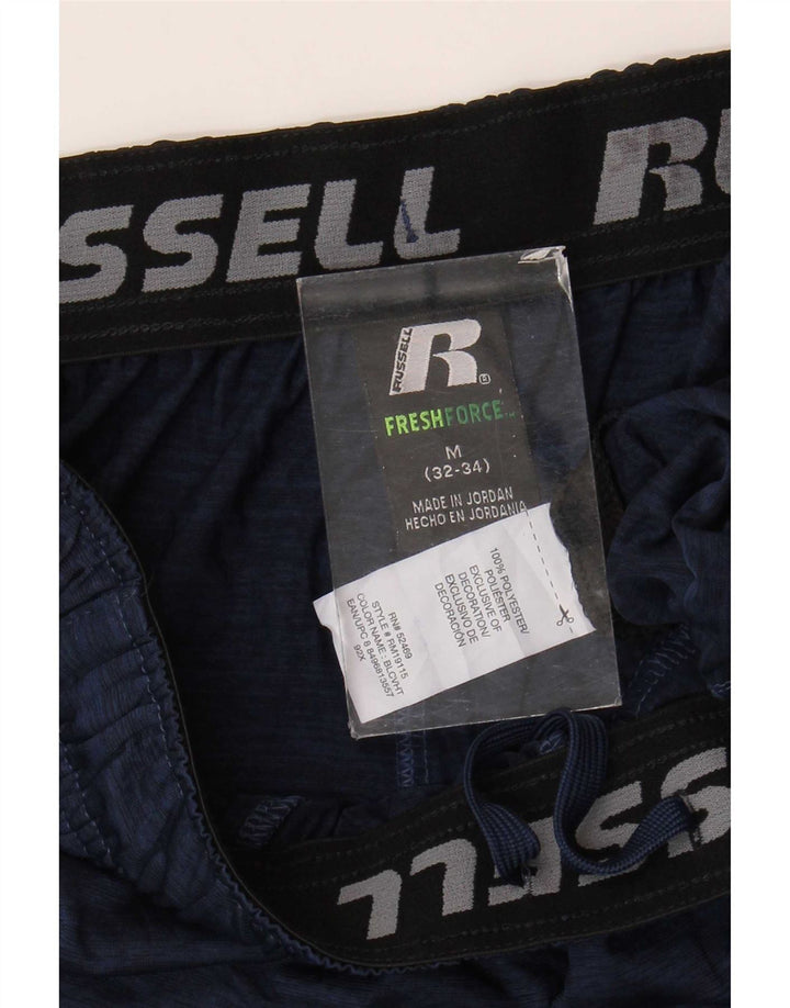 Russell Athletic Mens Sport Shorts Medium  Navy Blue Colourblock Polyester