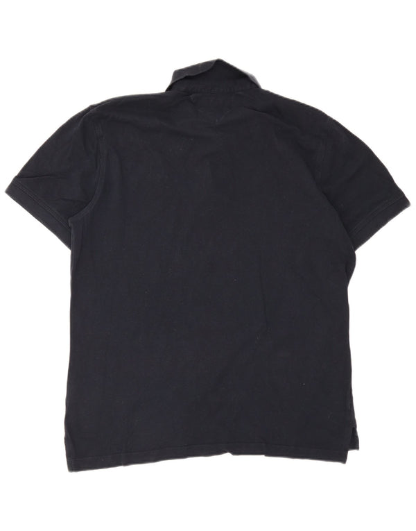 Tommy Hilfiger Polo coupe classique pour homme en coton bleu marine Large