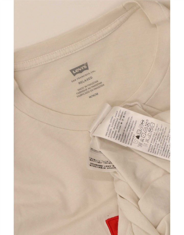 T-shirt grafica rilassata da uomo Levi's Top in cotone bianco medio