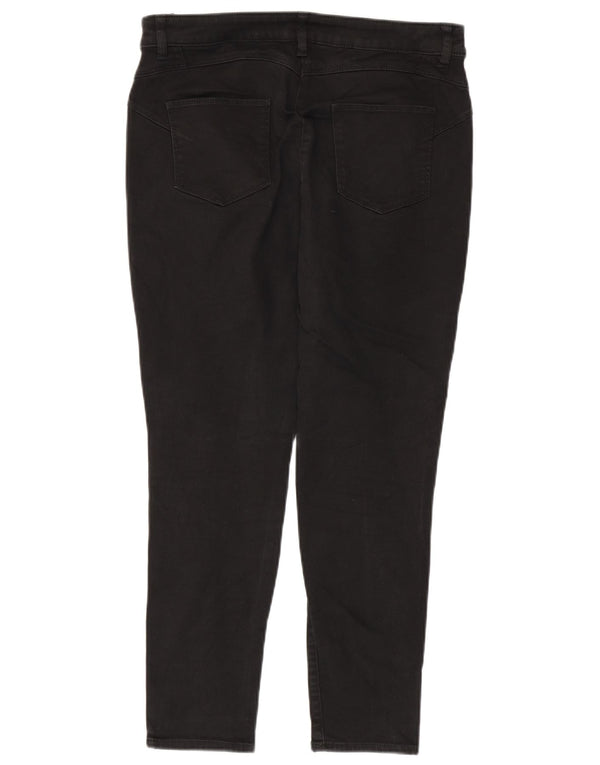 Marks & Spencer Damen Skinny Jeans UK 14 Large W34 L27 Schwarze Baumwolle