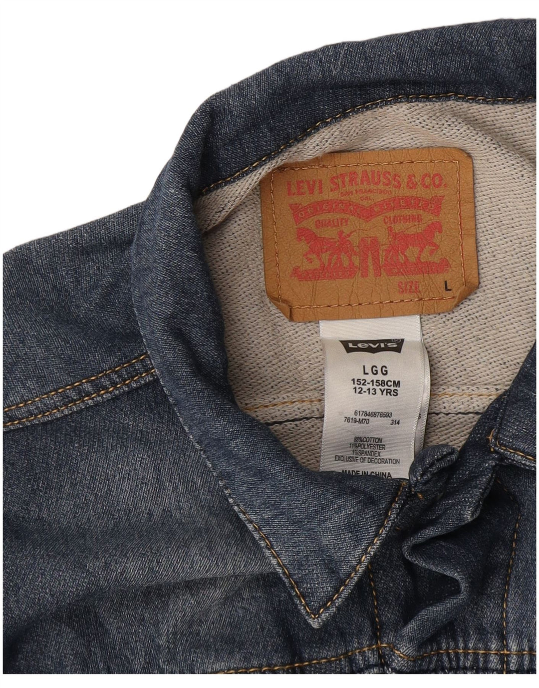 Levi's Boys Denim Jacket 12-13 Years Large Blue Cotton