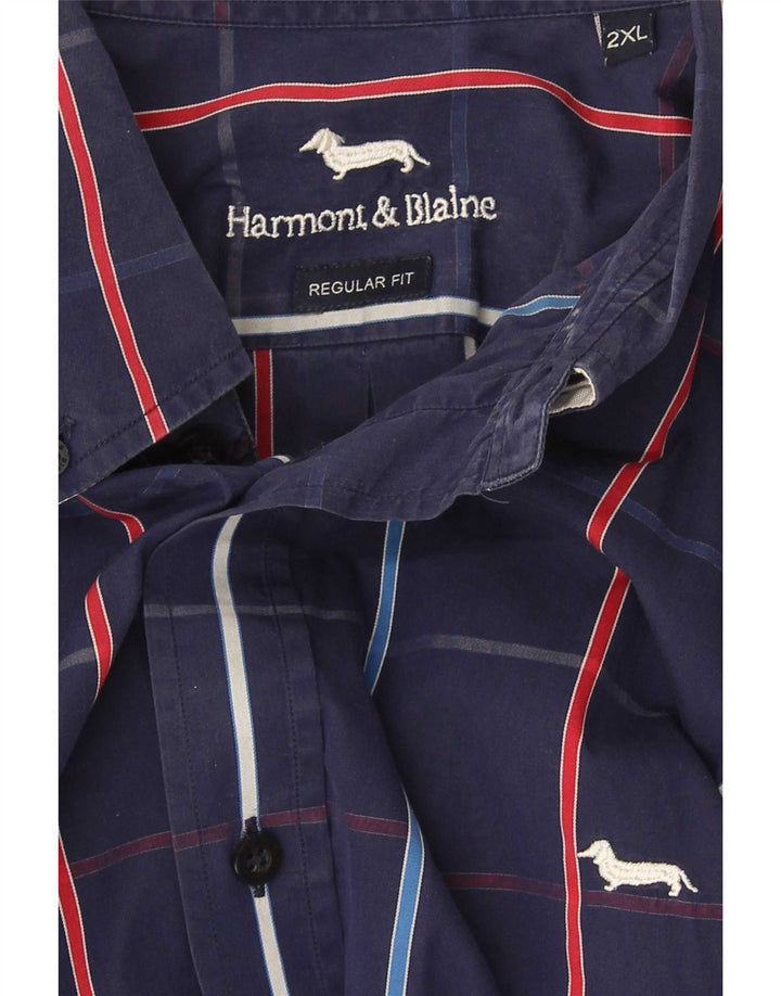 Harmont & Blaine muška košulja standardnog kroja 2XL plavi karirani