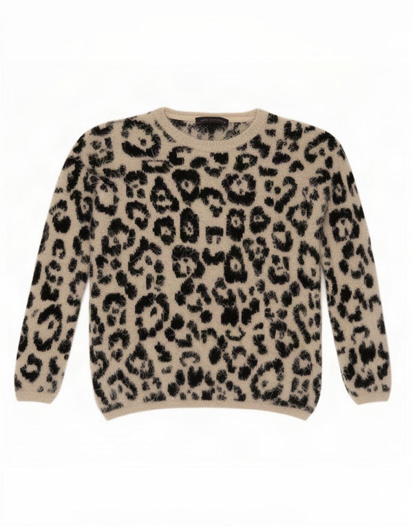 Marks & Spencer Womens Crew Neck Jumper Sweater UK 8 Small Beige