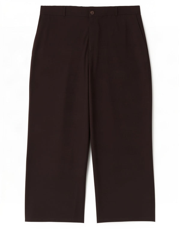 Calça chino feminina Zara com cintura alta e perna larga 2XL W34 L29 poliéster preto
