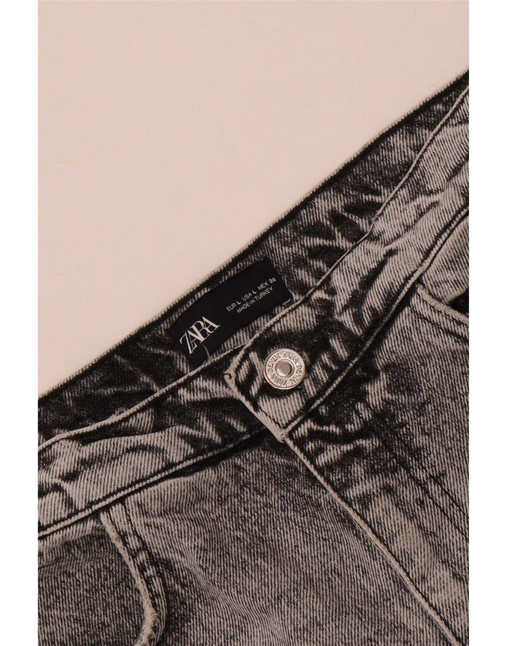 Zara Womens Denim Skirt Large W30 Grey