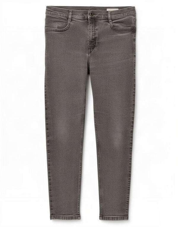 Marks & Spencer Damen Crop Skinny Jeans UK 14 Large W32 L25 Graue Baumwolle