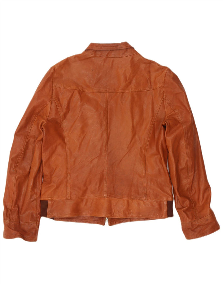 Vintage Damen Lederjacke IT 46 Großes braunes Leder