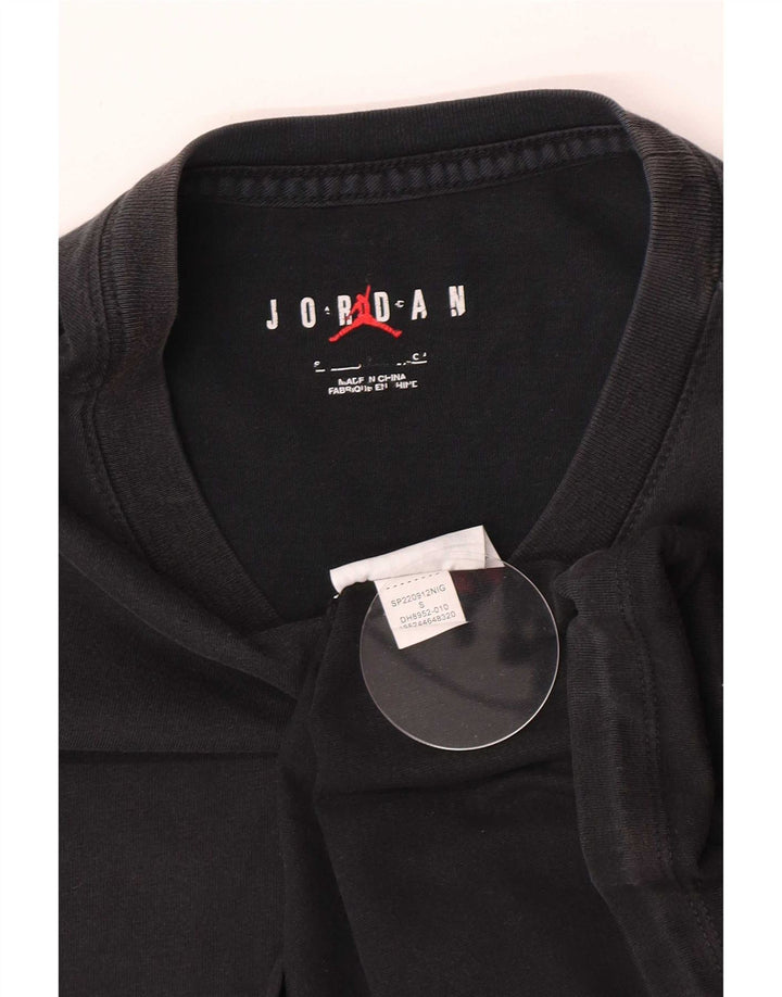 Jordan Mens Graphic T-Shirt Top Small Black Cotton