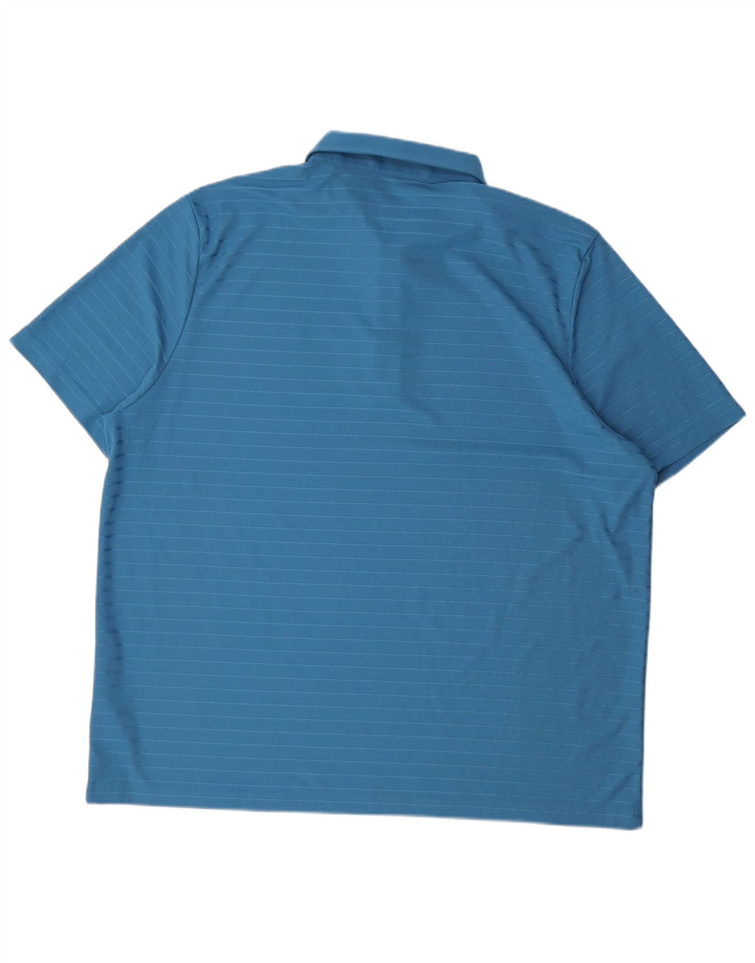 Lacoste Mens Polo Shirt Size 9 4XL Blue Striped Polyester