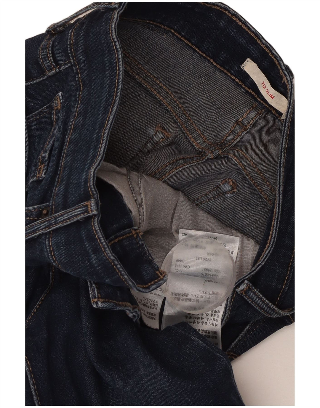 Levi's Womens 712 Slim Jeans W26 L29 Blue Cotton