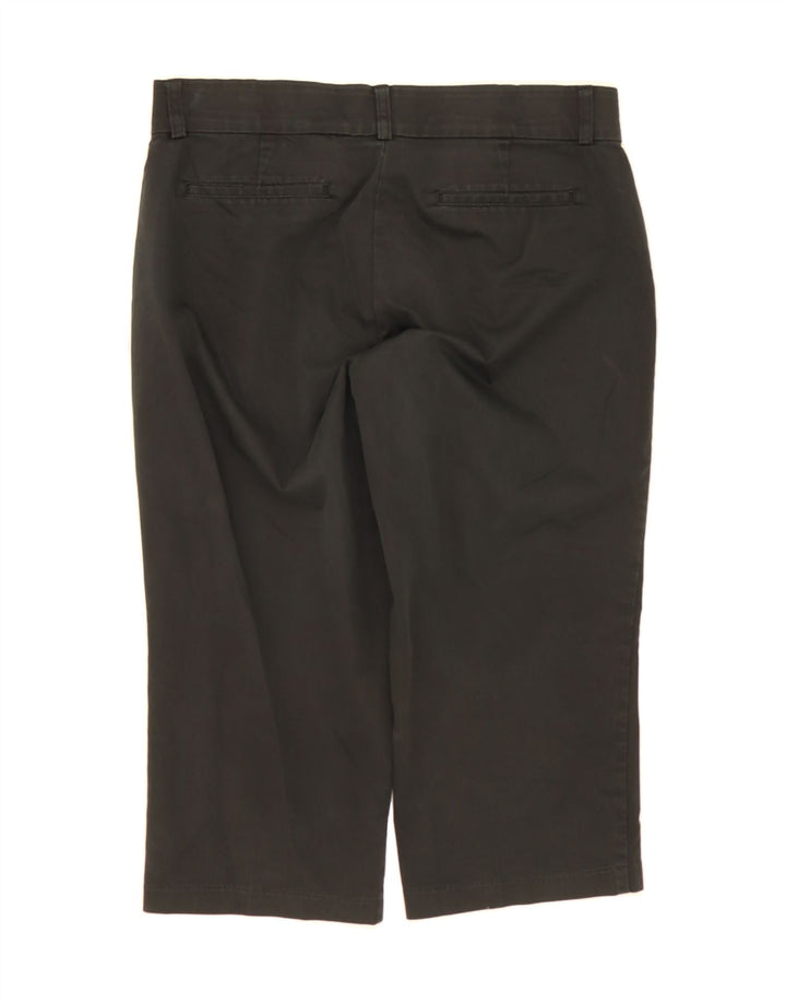 DOCKERS Womens Straight Capri Trousers US 12 Large W34 L20 Black Polyester Vintage Dockers and Second-Hand Dockers from Messina Hembry 