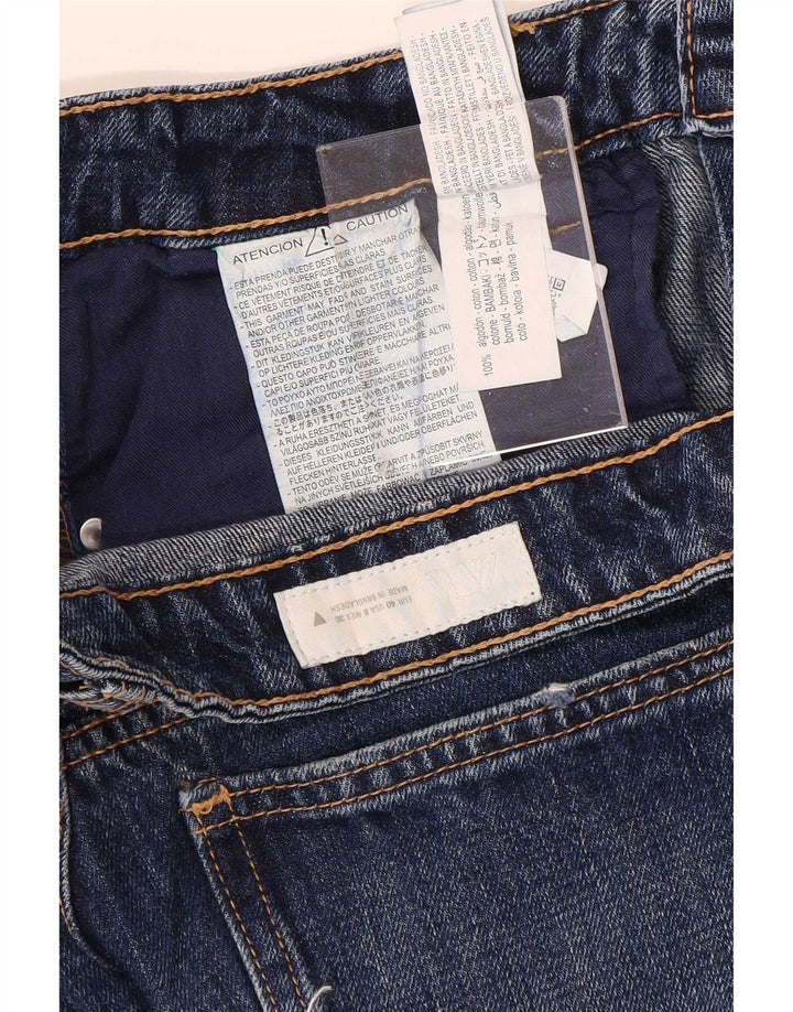 Zara Womens Wide Leg Jeans EU 40 Medium W30 L29 Blue Cotton