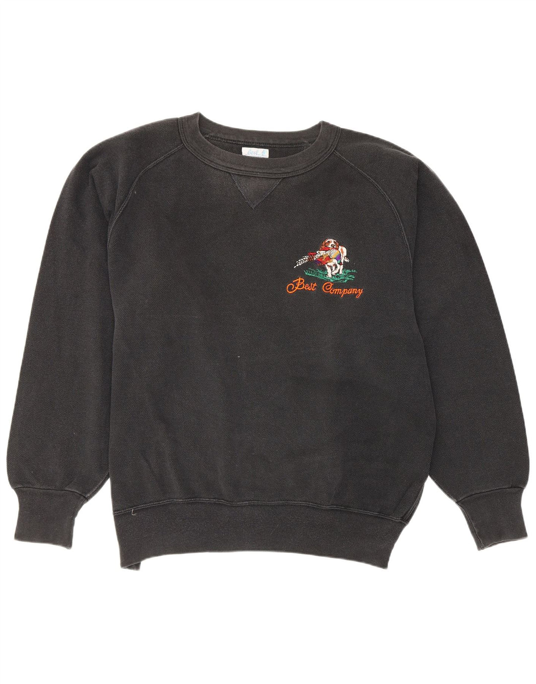 Best Company Mens Sweatshirt Jumper Large Black Cotton