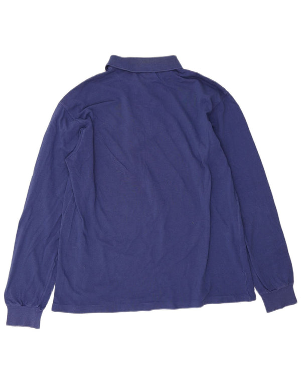 Lacoste Langærmet Polo Shirt til mænd Størrelse 6 XL Blå Bomuld