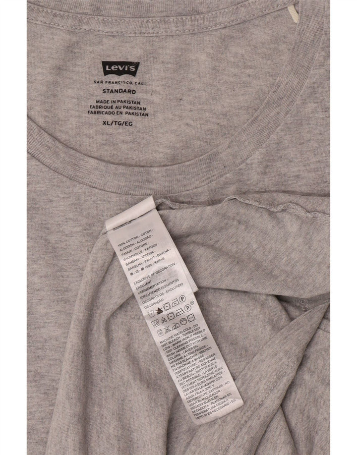 Levi's Mens Standard Fit T-Shirt Top XL Grey Cotton