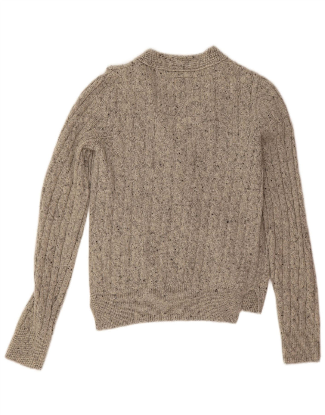 Superdry Womens Oversized Cardigan Sweater UK 10 Small Grey Flecked Wool