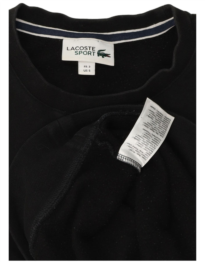 Lacoste Herren-Sweatshirt-Pullover, Größe 3, klein, schwarze Baumwolle