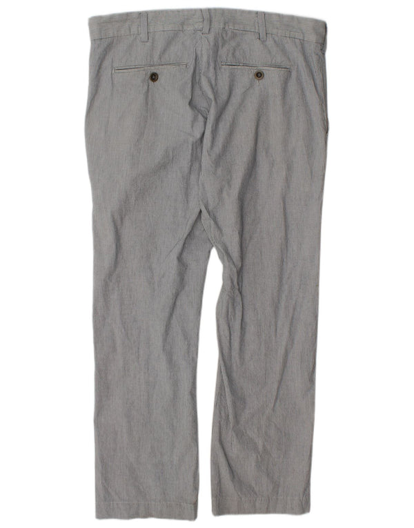 Pantaloni chino dritti da uomo Marlboro Classics W38 L30 gessato grigio