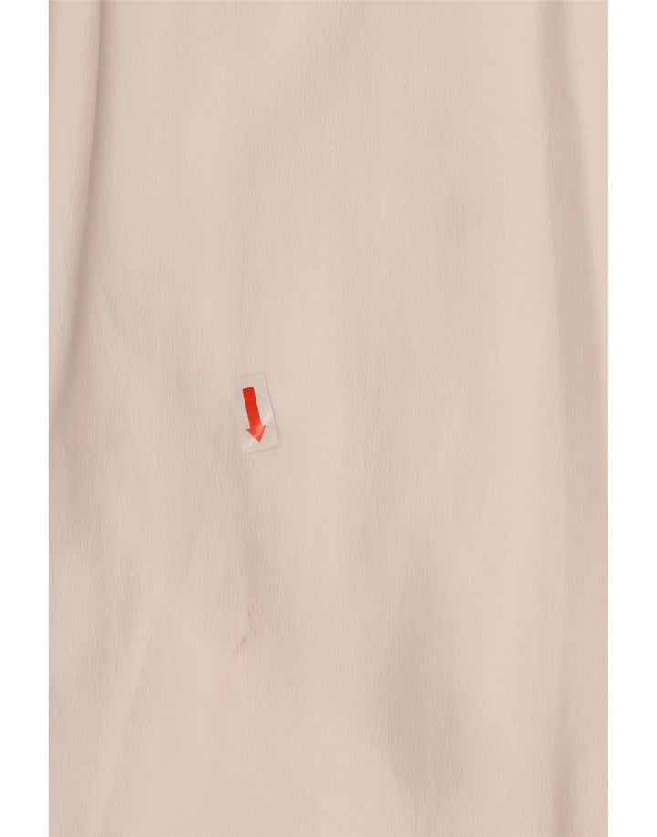 CARACTERE Womens Front Tie Shirt Blouse UK 10 Small  White Acetate
