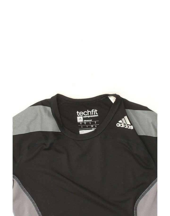 ADIDAS Womens Climacool T-Shirt Top UK 8 Small Black Colourblock Polyester Vintage Adidas and Second-Hand Adidas from Messina Hembry 