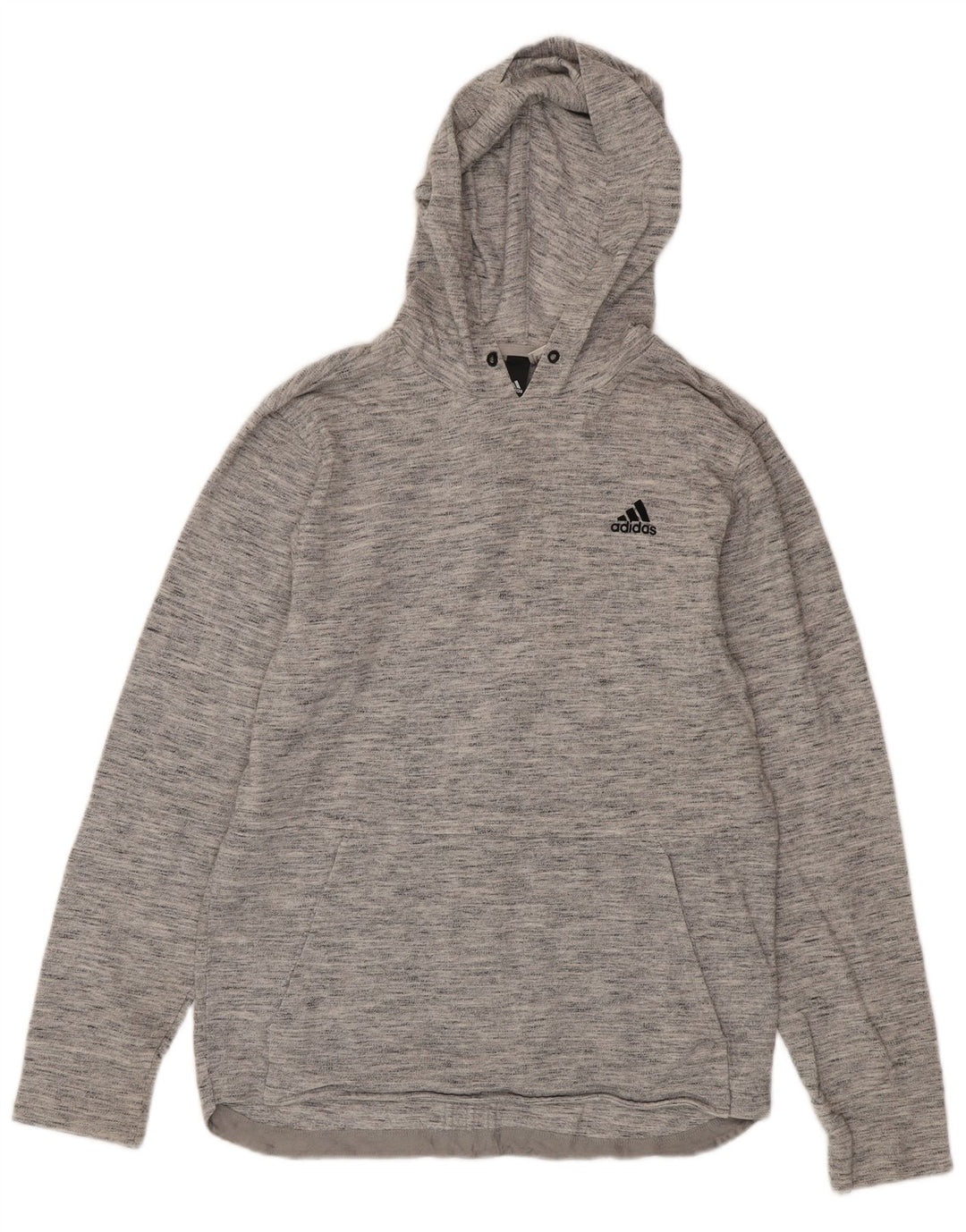 Adidas Haut à capuche à manches longues pour homme Petit gris moucheté