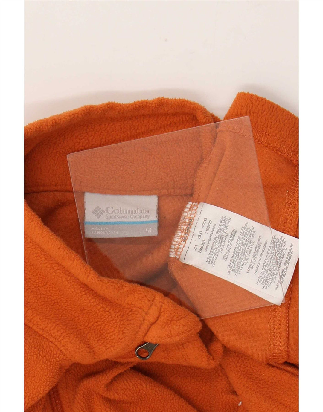 Columbia Herre lynlås hals Fleece Jumper Medium Orange Polyester