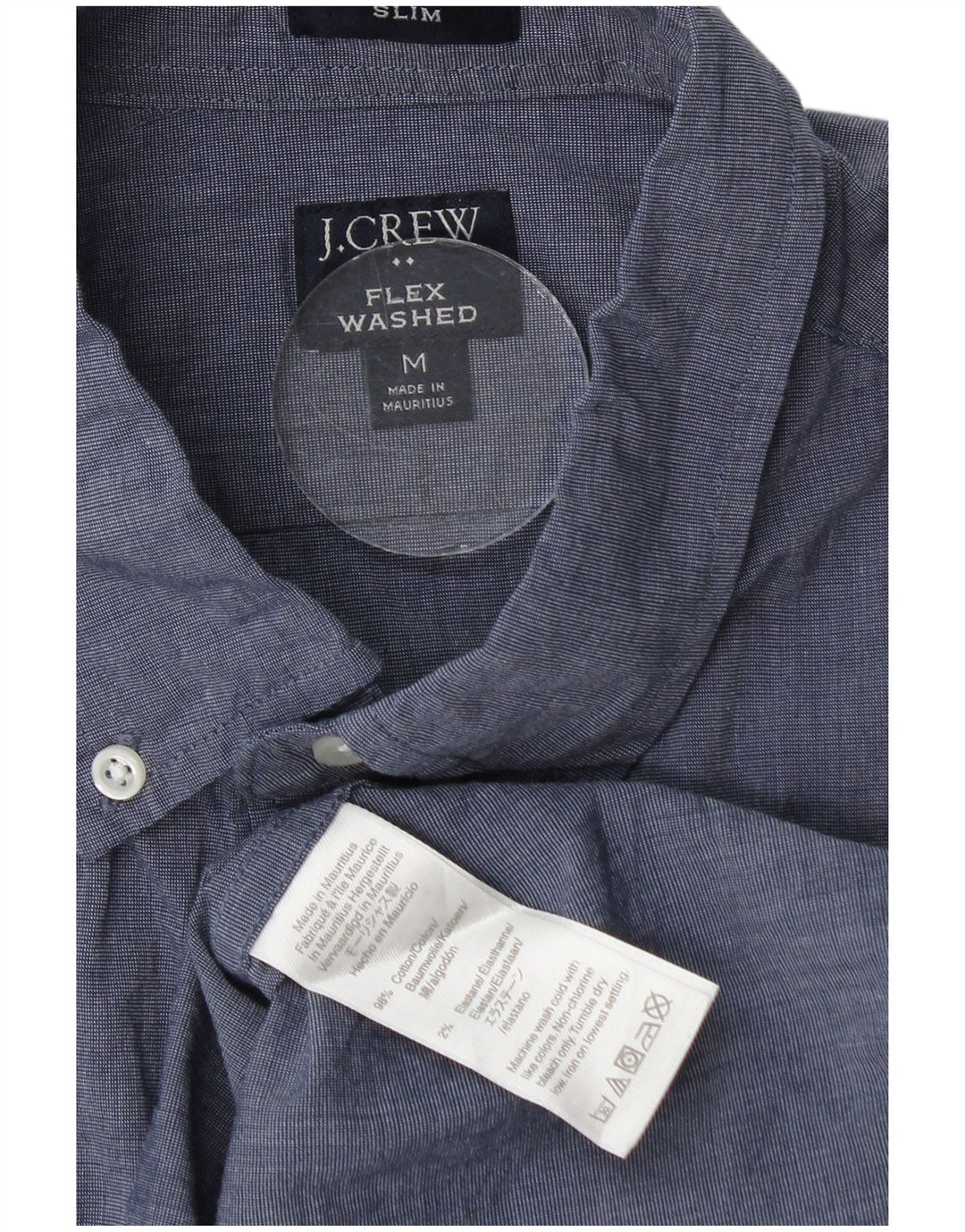 J. CREW Mens Slim Fit Shirt Medium Navy Blue Cotton