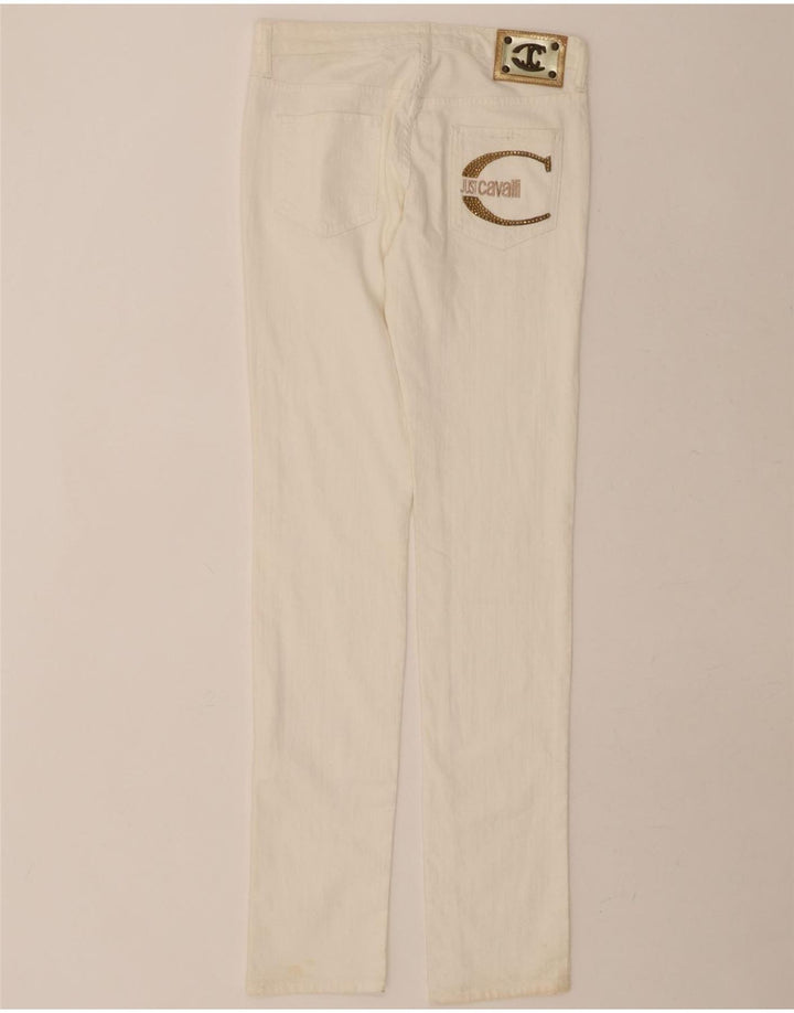 JUST CAVALLI Womens Slim Jeans W27 L35 White Cotton Vintage Just Cavalli and Second-Hand Just Cavalli from Messina Hembry 