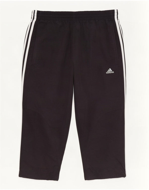 Pantaloni da tuta Adidas Capri da donna UK 10 piccoli poliestere nero